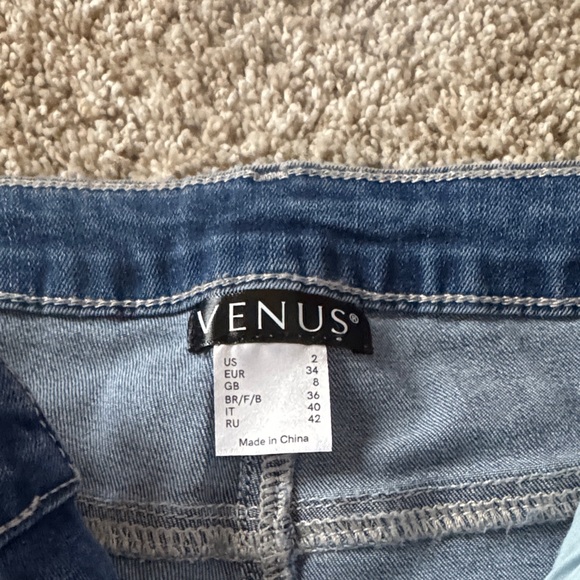 VENUS Wide Leg Blue Flare Jeans - Picture 2 of 9